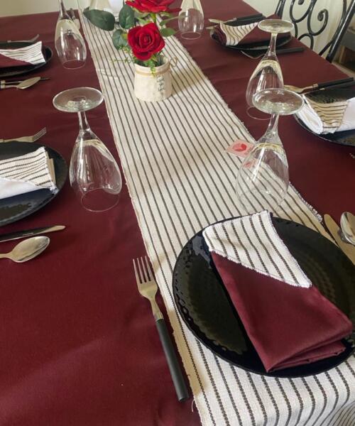 ENSEMBLE NAPPE DE TABLE